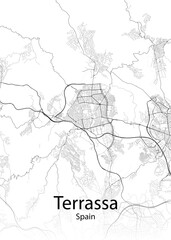 Fototapeta na wymiar Terrassa Spain minimalist map