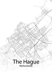 The Hague Netherlands minimalist map