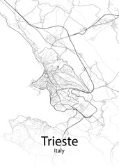 Trieste Italy minimalist map