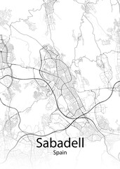 Sabadell Spain minimalist map
