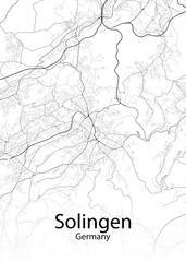 Fototapeta na wymiar Solingen Germany minimalist map