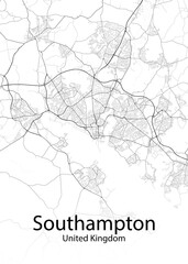 Southampton United Kingdom minimalist map