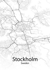 Stockholm Sweden minimalist map