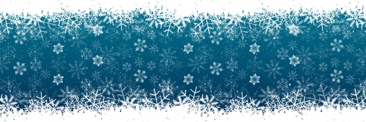 Foto op Plexiglas クリスマス　雪　冬　風景　背景 © J BOY