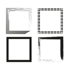 Grunge square template. Vector illustration. EPS 10.