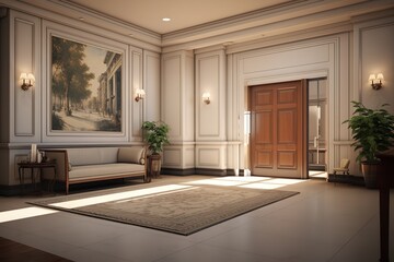 Welcoming modern living room with a cozy couch, door, and large windows, offering plenty of natural light and a spacious layout. The couch is the perfect place to relax and unwind