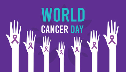 Vector illustration on the theme of World Cancer day observed each year during February 4.banner, Holiday, poster, card and background design.