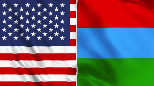 USA and Karelia Flag Loop