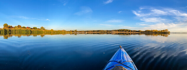 Kayaking on the Lake at Golden Hour