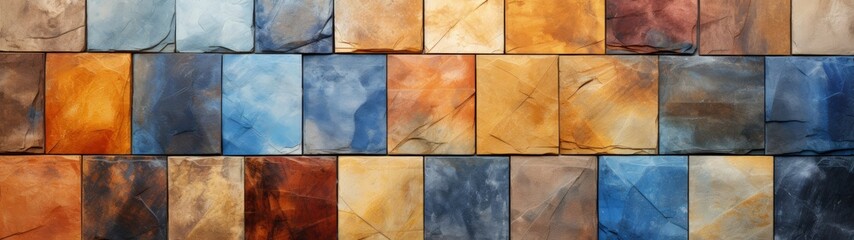 Vibrant and Colorful Three-Dimensional Tile Wall