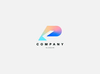 Abstract creative gradient logo letter P for your company