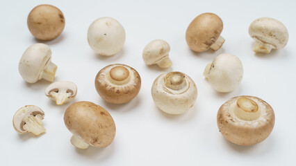 2種類のマッシュルーム(ホワイトとブラウン)