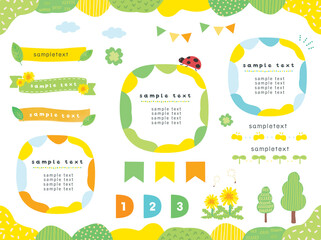 POPでたのしい水彩の飾り枠