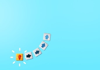 Start moving and creativity. Set of arrows