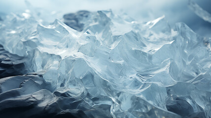 Obraz premium texture ice, transparent natural ice , graphics beautiful winter background material frozen water