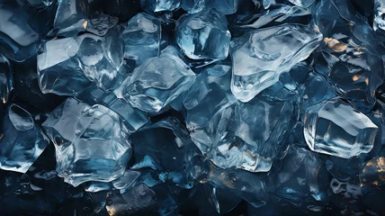Foto op Aluminium texture ice, transparent natural ice , graphics beautiful winter background material frozen water © kichigin19