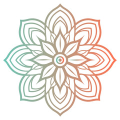Zentangle background mandala vector isolated on a white background, abstract outline floral mandala