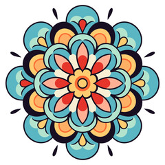 Zentangle background mandala vector isolated on a white background, abstract outline floral mandala