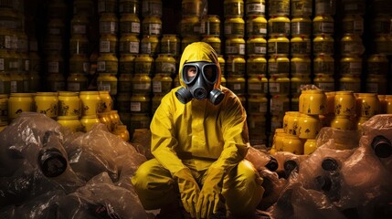 nuclear waste background wallpaper AI generated image