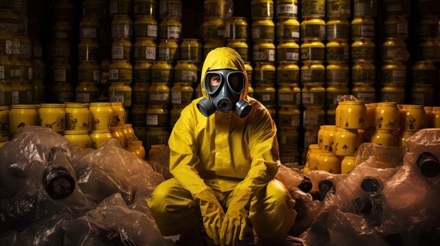 nuclear waste background wallpaper AI generated image
