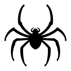 Spider vector illustration black color, spider animal vector silhouette