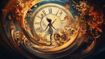 time travel background wallpaper AI generated image