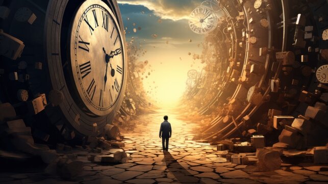 time travel background wallpaper AI generated image