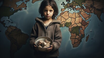 world poverty background wallpaper AI generated image