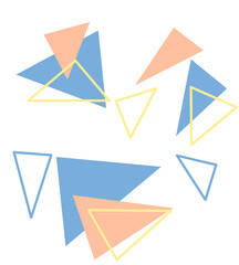 set of envelopes triangle abstract pattern 