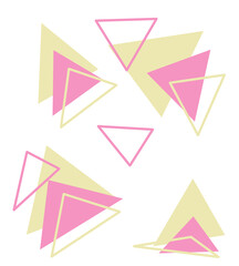 set of envelopes triangle pattern abstract