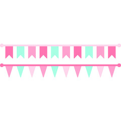 Carnival Bunting Flag Illustration PNG Transparent Background