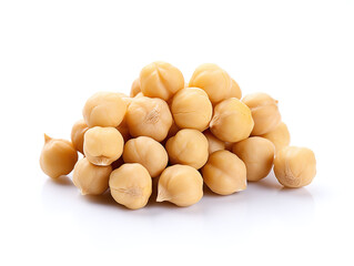 Chickpeas isolated on white.