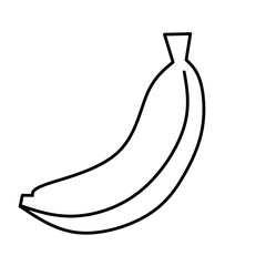 Banana fruit icon in outline vector illustration. Elements for coloring pages. Perfect for coloring books. on a white background