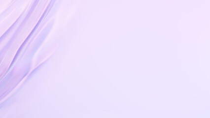 布のように波うつ背景素材。コピースペース。3D（横長）