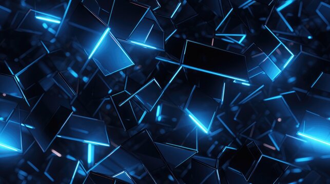 abstract triangle blue light background