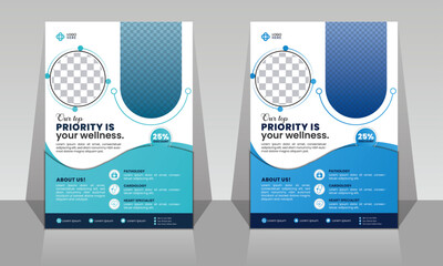 creative modern template for poster medical flyer brochure cover. and flyer in A4 with colorful triangles, geometric shapes for tech, science, market with light background.