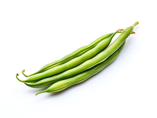 Green bean isolated on white.