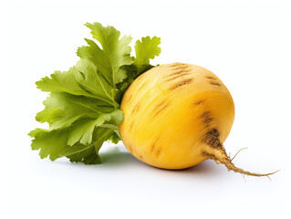 Rutabaga isolated on white.