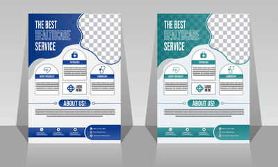 creative modern template for poster medical flyer brochure cover. and flyer in A4 with colorful triangles, geometric shapes for tech, science, market with light background.
