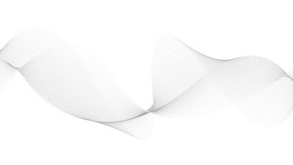 Abstract wavy stripes on a white background isolated. Wave line art, Curved smooth design. Vector illustration 