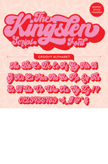 Abstract the kingstent Script Retro Font template 