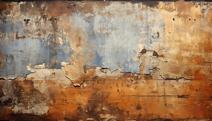 Weathered Wooden Surface with Peeling Paint
