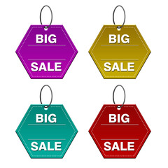 Big sale tag PNG transparent colourfull	