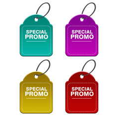 Promo tag PNG transparent colourfull