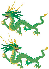 辰年の龍のイラスト