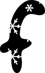 snowflake alphabet lowercase f