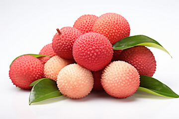 strawberries on white background