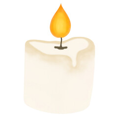 Burning candle vector for decoration