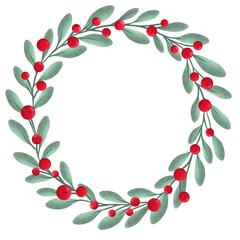 Christmas bouquet vector illustration for card