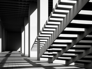 Fototapeta premium Urban Geometry Through Minimalist Lines and Shadows